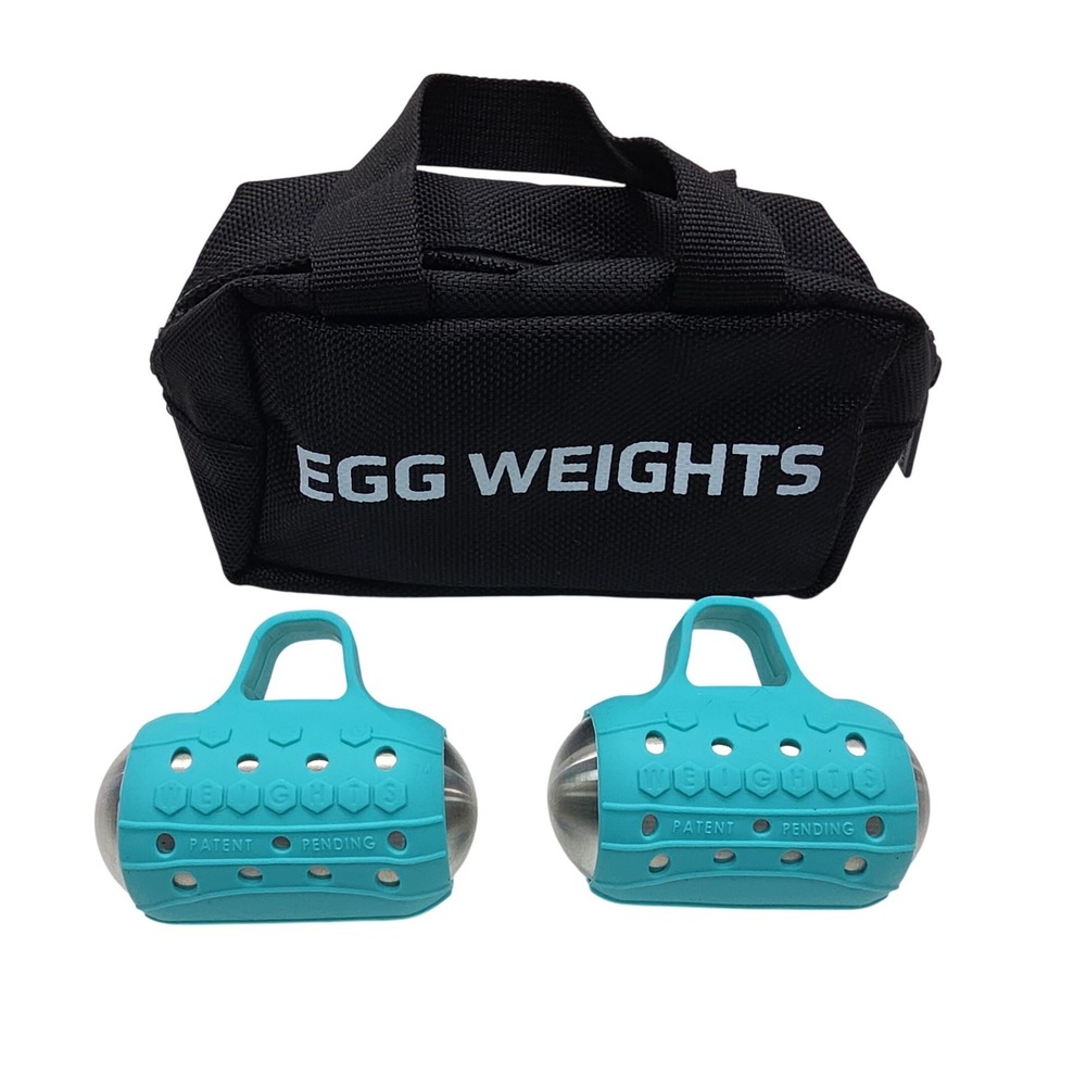 Egg Weights Cardio Max 3lb Set with Case Weighted Yoga Dumbbell Boxing Turquoise